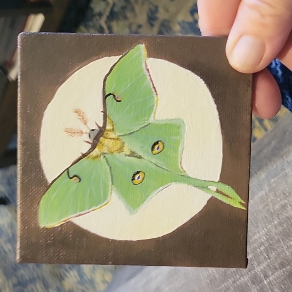 2 Handpainted Pictures on Canvas,EUC - Picture 3 of 6